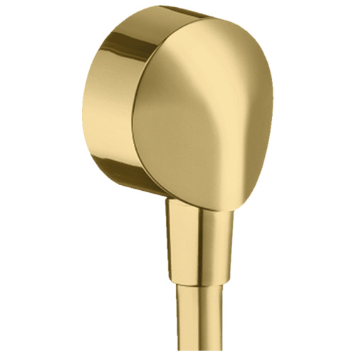 картинка HANSGROHE FIXFIT E Шланговое подсоединение без клапана обратного тока, цвет полированное золото от магазина Сантехстрой