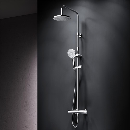 картинка F0785A400 X-Joy, душ.система: см-ль д/душа с ТМС, душ.штанга,верхний душ 220мм, ручн душ, хром от магазина Сантехстрой