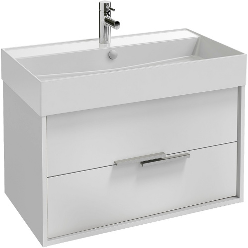 картинка Тумба под раковину Jacob Delafon Vivienne 80 EB1667-J5-J5 подвесная Белая глянцевая от магазина Сантехстрой