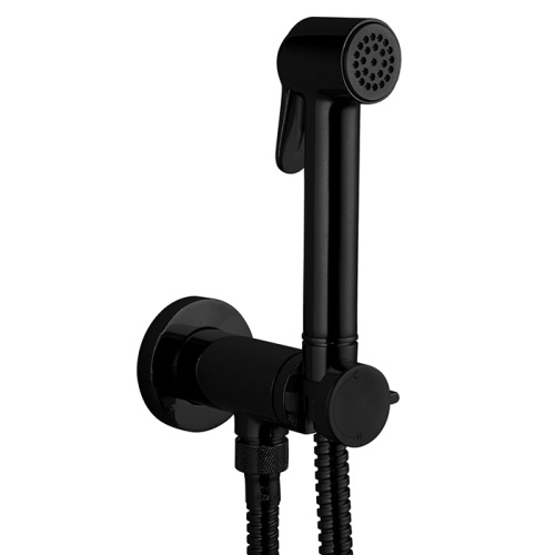 картинка BOSSINI PALOMA Гигиенический душ с прогрессивным смесителем, лейка металлическая, шланг 1250 мм., цвет черный матовый от магазина Сантехстрой