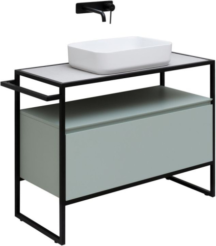 картинка Тумба под раковину Allen Brau 1.31003.pwm Зеленая от магазина Сантехстрой