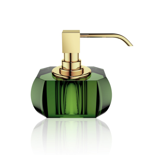 картинка DECOR WALTHER Kristall SSP Дозатор для мыла, настольный, хрустальное стекло, цвет: английский зеленый / золото от магазина Сантехстрой