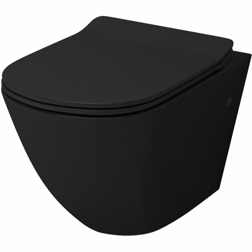 картинка Унитаз Grossman GR-4411blackS подвесной Черный глянец с сиденьем Микролифт от магазина Сантехстрой