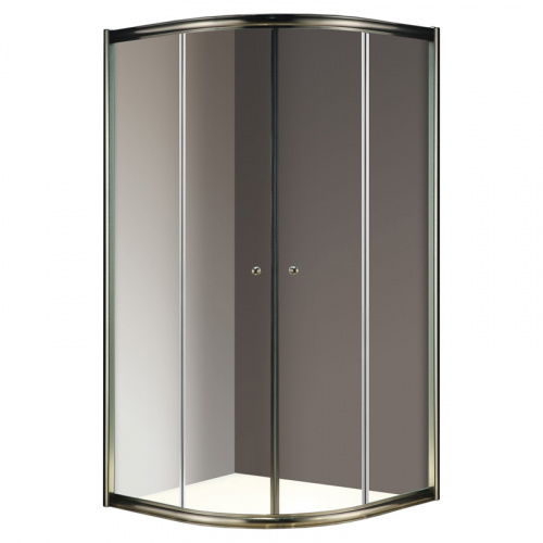 картинка Душевой уголок Cezares Giubileo R2 80x80 GIUBILEO-R-2-80-SCORREVOLE-C-Br прозрачное стекло профиль Бронза от магазина Сантехстрой