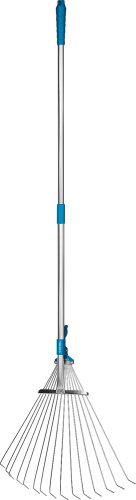 картинка Регулируемые веерные грабли GRINDA PROLine PR-50 длина 800-1240 мм телескопический алюминиевый черенок от магазина Сантехстрой