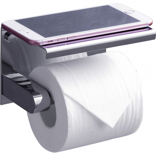картинка Держатель туалетной бумаги Rush Edge ED77141 Chrome с полкой Хром от магазина Сантехстрой