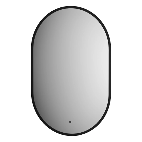 картинка Зеркало Defesto AURA DF 2921R 40х60 см, с LED-подсветкой, инфракрасный выключатель, нейтральный белый свет, рама черная от магазина Сантехстрой