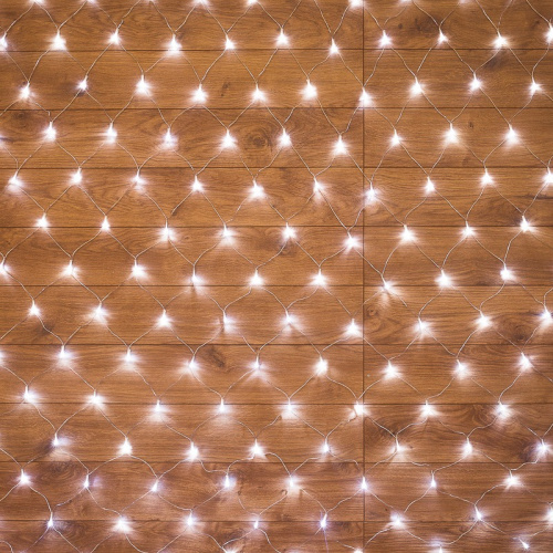 картинка Гирлянда Сеть 1,5х1,5 м,  прозрачный ПВХ,  96 LED белый от магазина Сантехстрой