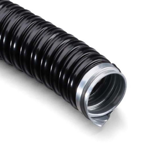 картинка Металлорукав в ПВХ изоляции МРПИнг-25 (РЗ-Ц-ПВХнг),  черный REXANT от магазина Сантехстрой