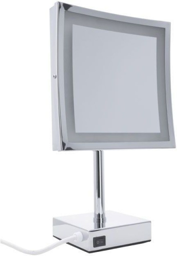 картинка 2205D Зеркало косметическое,настольное с LED подсветкой квадратное 21,5 см (204515) от магазина Сантехстрой