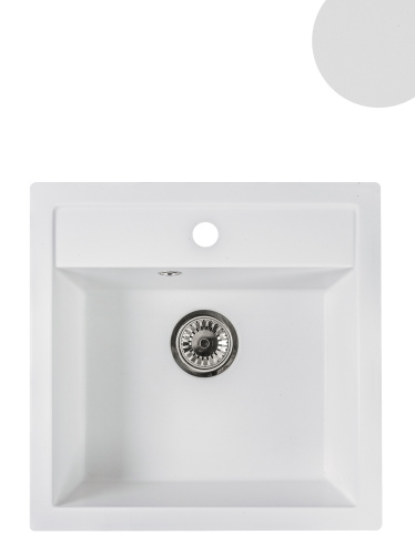 картинка Кухонная мойка прямоугольная 510х505мм Reflexion Zia RX1251WH, белый от магазина Сантехстрой