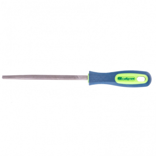 картинка Напильник, 150 мм, трехгранный, двухкомпонентная рукоятка, №2 Сибртех от магазина Сантехстрой