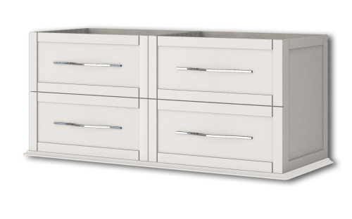 картинка Тумба под раковину TIFFANY с 4-мя выдвижными ящиками  54954 Bianco opaco, 120x46x55 от магазина Сантехстрой