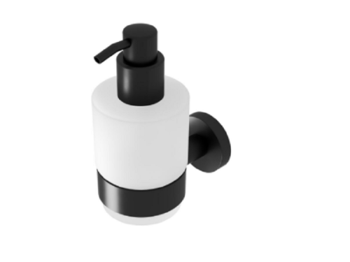 картинка Дозатор для жидкого мыла, Geesa, Nemox Black, шгв 68*107*147, цвет-черный матовый от магазина Сантехстрой