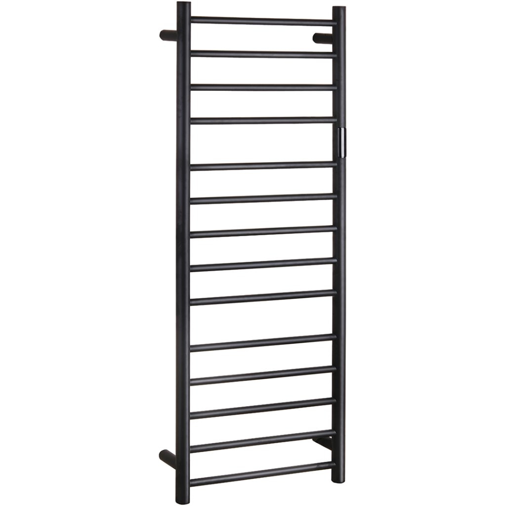 картинка Электрический полотенцесушитель 450x1320 мм, 180W, нержавеющая сталь, черный от магазина Сантехстрой