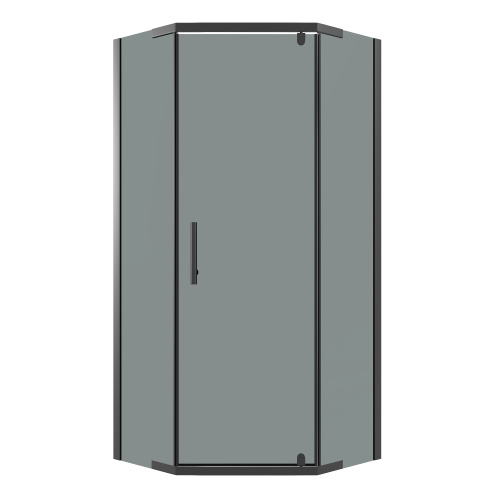 картинка Душевое ограждение Niagara Eco NG-1010-14DT (100х100х190) трапеция,распашное,черный,стекло тонированное,1 место от магазина Сантехстрой