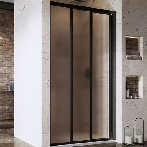 картинка Душевая дверь Ravak Supernova ASDP3-120 00VG03R2ZG профиль Черный матовый стекло Grape от магазина Сантехстрой