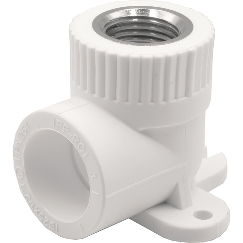 картинка Угольник THERMOLIGHT комбинированный PP-R ВР с креплением 25х1/2quot; белый (10/100) от магазина Сантехстрой