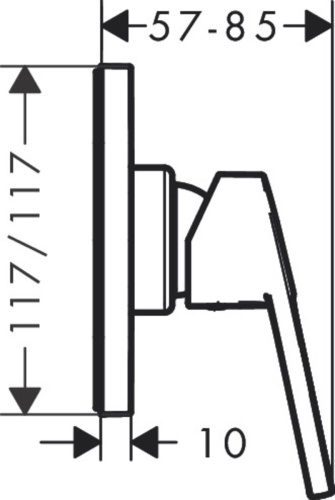 фотография смеситель для душа hansgrohe logis loop, однорычажный, хром (71612000)