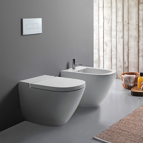 картинка GLOBO Stockholm Биде напольное пристенное 58*37*h42см, с 1 отв. под смеситель, с креплением, цвет белый от магазина Сантехстрой