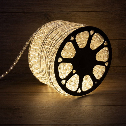 картинка Дюралайт LED,  постоянное свечение (2W) - ТЕПЛЫЙ БЕЛЫЙ Эконом 24 LED/м,  бухта 100м от магазина Сантехстрой