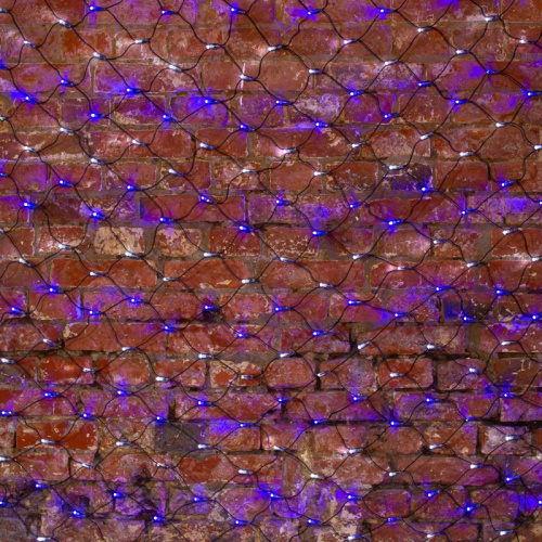 картинка Гирлянда Сеть 2х1,5м,  черный ПВХ,  288 LED Белые/Синие от магазина Сантехстрой