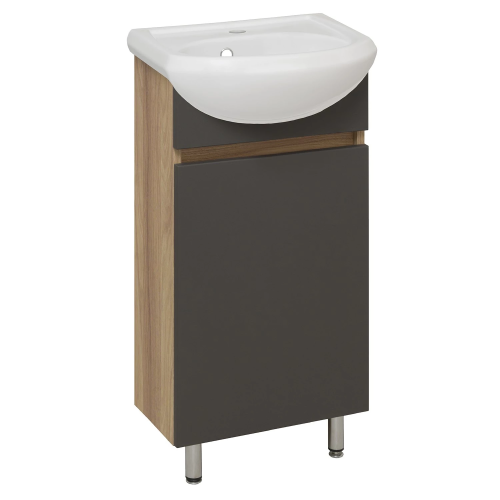 картинка Тумба под раковину Runo графит (под умывальник Манго 40 ) Лада 40 (00-00001195) от магазина Сантехстрой