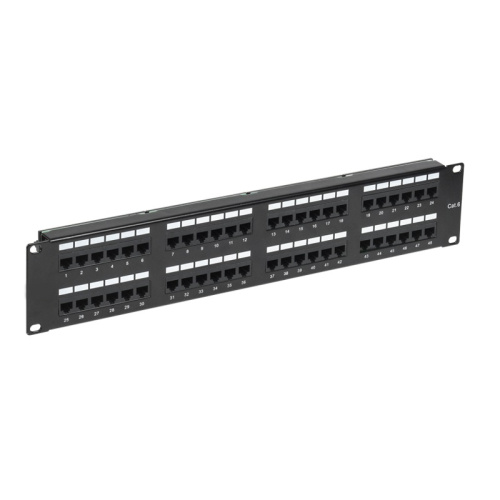 картинка Панель коммутационная с кабельными органайзерами 19",  2U,  48 портов,  RJ-45, CAT 6, UTP REXANT PRO от магазина Сантехстрой