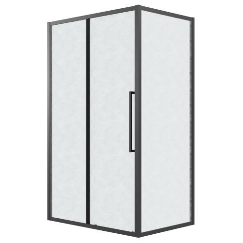 картинка Душ.ограждение 120.K33.02.1290.21.02 Cosmo (120*90*195) черный матовый, стекло шиншилла, 2 места от магазина Сантехстрой