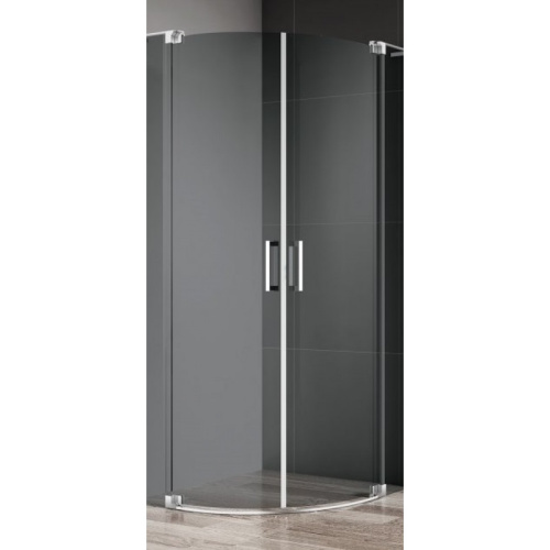 картинка Душевая дверь Cezares Slider SLIDER-R-2-90/100-GL-GRIGIO 90х90 хром/тонированное от магазина Сантехстрой