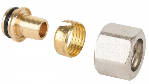 картинка Фитинг обжимной, Евроконус, MVI, Premium, PEX, 1/2" x 16 x 2.0, для полиэтиленовой и металполимерной трубы от магазина Сантехстрой