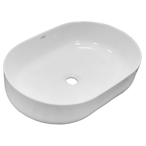 картинка Раковина-чаша Creo Ceramique 580х380х140 накладная, овальная, керамика, белый глянцевый (PU4300) от магазина Сантехстрой