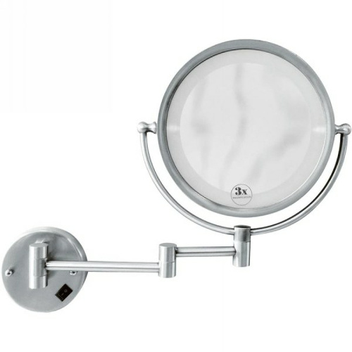 картинка Косметическое зеркало Boheme Brillante 505 с подсветкой с увеличением Хром от магазина Сантехстрой