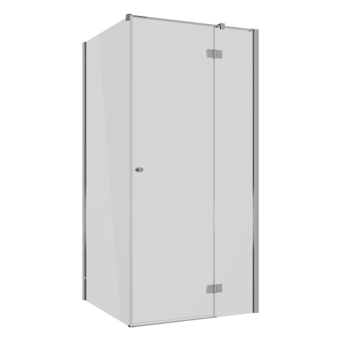 картинка Душевое ограждение Ambassador Diamond 12011106R (100х100х200) квадрат,хром,стекло прозрачное,распашная-складная,1 место от магазина Сантехстрой