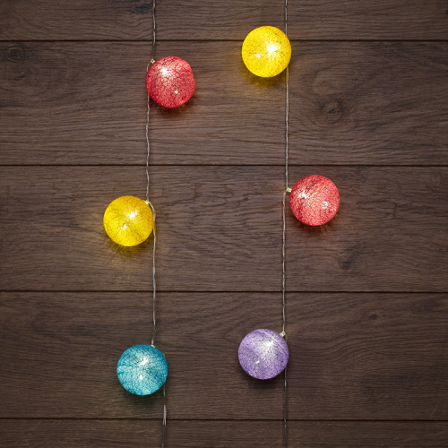 картинка Тайские фонарики Фейерверк 5м,  25LED,  прозрачный ПВХ,  теплый белый,  питание USB NEON-NIGHT от магазина Сантехстрой