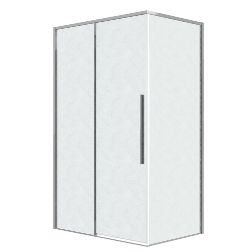 картинка Душевое ограждение Grossman Galaxy 100.K33.01.110.10.02-200.K33.01.90.10.02 (110х90х195) раздвижная(левая),хром,стекло шиншилла,2 места от магазина Сантехстрой