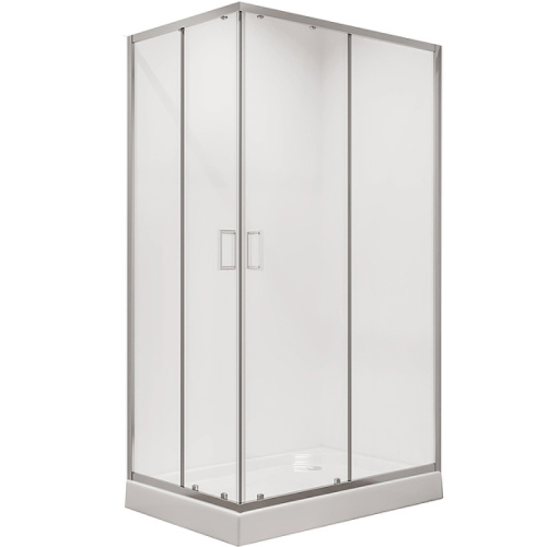 картинка Душевое ограждение Niagara Nova NG-6611-08 (120х90х195) прямоугольник,хром,двери раздвижные,стекло прозрачное,1 место от магазина Сантехстрой