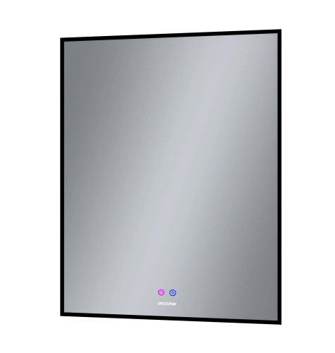 картинка Зеркало PRAGMA-норма BLACK (700*800*45) LED с сенсорным выключателем и подогревом от магазина Сантехстрой