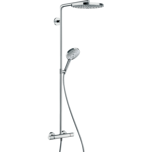 картинка HG Raindance Select S Душевая система Showerpipe: верх.душ 240 2jet, ручн.душ, шланг, термостат, цвет: хром от магазина Сантехстрой