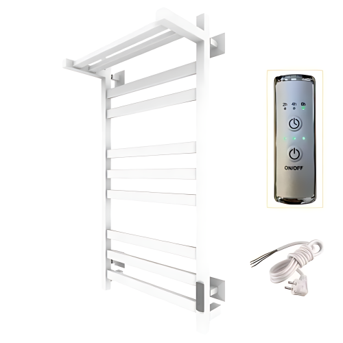 картинка Полотенцесушитель Тругор Пэк сп21кв П, лесенка, автоотключение, 80x50x8 см, белый от магазина Сантехстрой