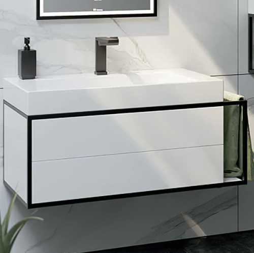 картинка Тумба под раковину Aqwella log0108l Белая от магазина Сантехстрой