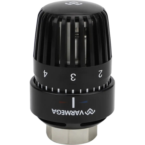 картинка Головка термостатическая VARMEGA M30х1.5 без датчика черная VM11002 от магазина Сантехстрой