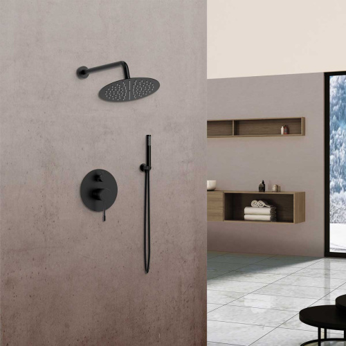 картинка Душевой комплект Desire VSFW-1D1MB, встраиваемый, 2 режима, черный от магазина Сантехстрой