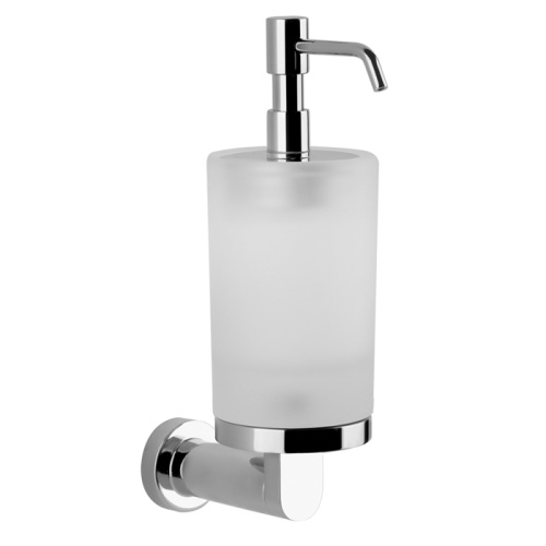 картинка Gessi Emporio accessories Дозатор для жидкого мыла настенный, сатинированное стекло, цвет: Chrome от магазина Сантехстрой