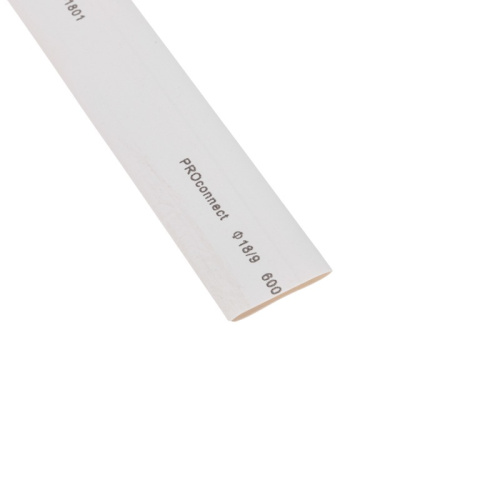 картинка Трубка термоусаживаемая ТУТ 18,0/9,0мм,  белая,  упаковка 50 шт.  по 1м,  PROconnect от магазина Сантехстрой