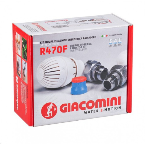 картинка Giacomini 1/2" R470F Комплект термостатический для радиатора отопления угловой от магазина Сантехстрой