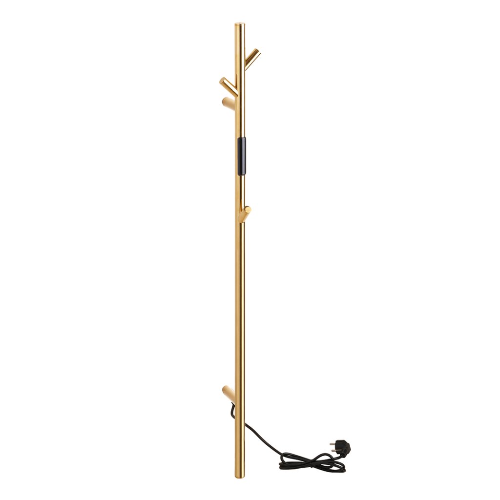 картинка Электрический полотенцесушитель стойка мини, 30W, нержавеющая сталь, золото от магазина Сантехстрой