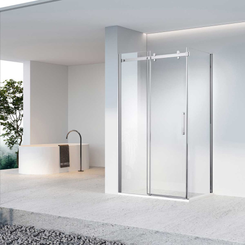 картинка Душевой уголок Como-N VSR-4CN8013CL, 1300*800, хром, стекло прозрачное от магазина Сантехстрой