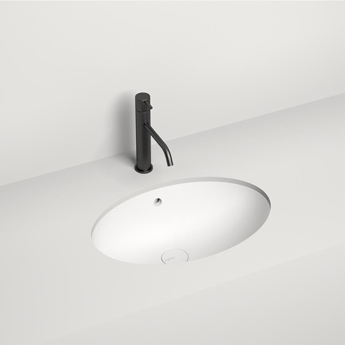 картинка Salini MAREA 12 Раковина врезная снизу 545х375х187мм, без отв. под смес, С ПЕРЕЛИВОМ, мат-л: S-Sense, матовый, белый. от магазина Сантехстрой