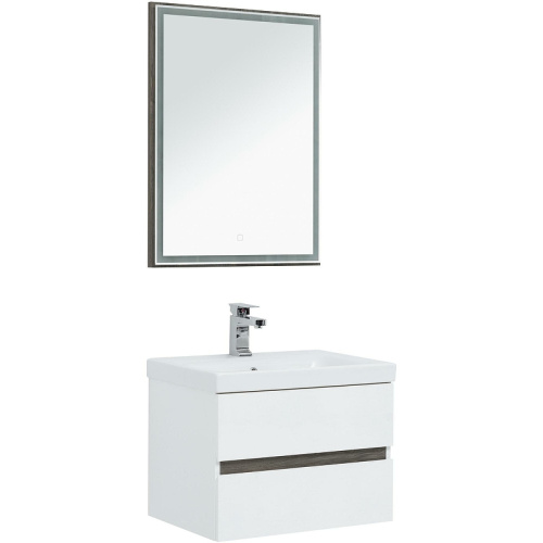 картинка Комплект мебели для ванной Aquanet Беркли 60 258906 подвесной Белый Дуб рошелье от магазина Сантехстрой